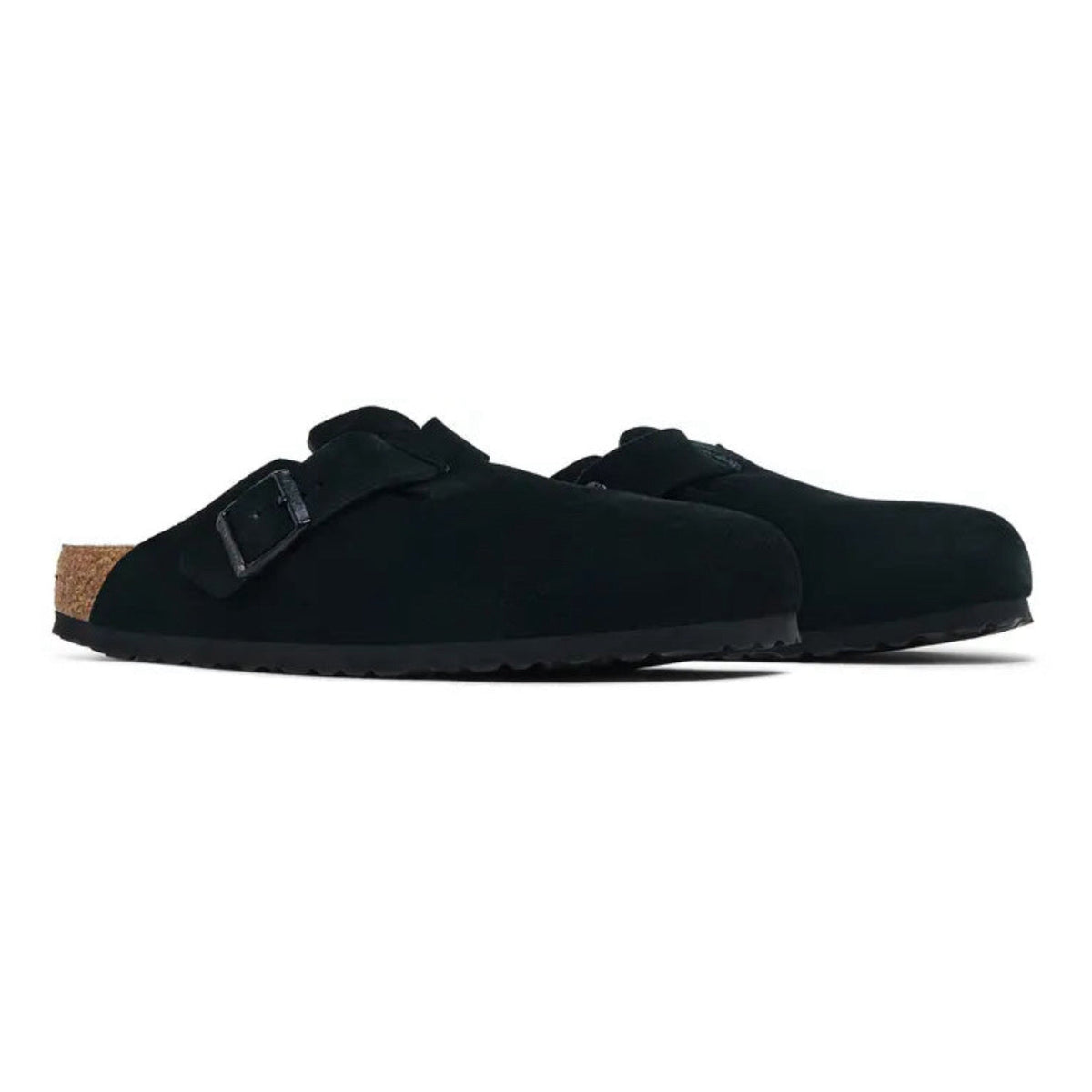 Birkenstock Boston Soft Footbed Suede 'Black' – view 3