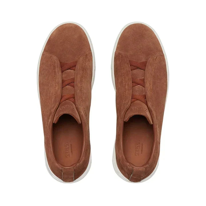 Zegna Triple Stitch Suede 'Tobacco'