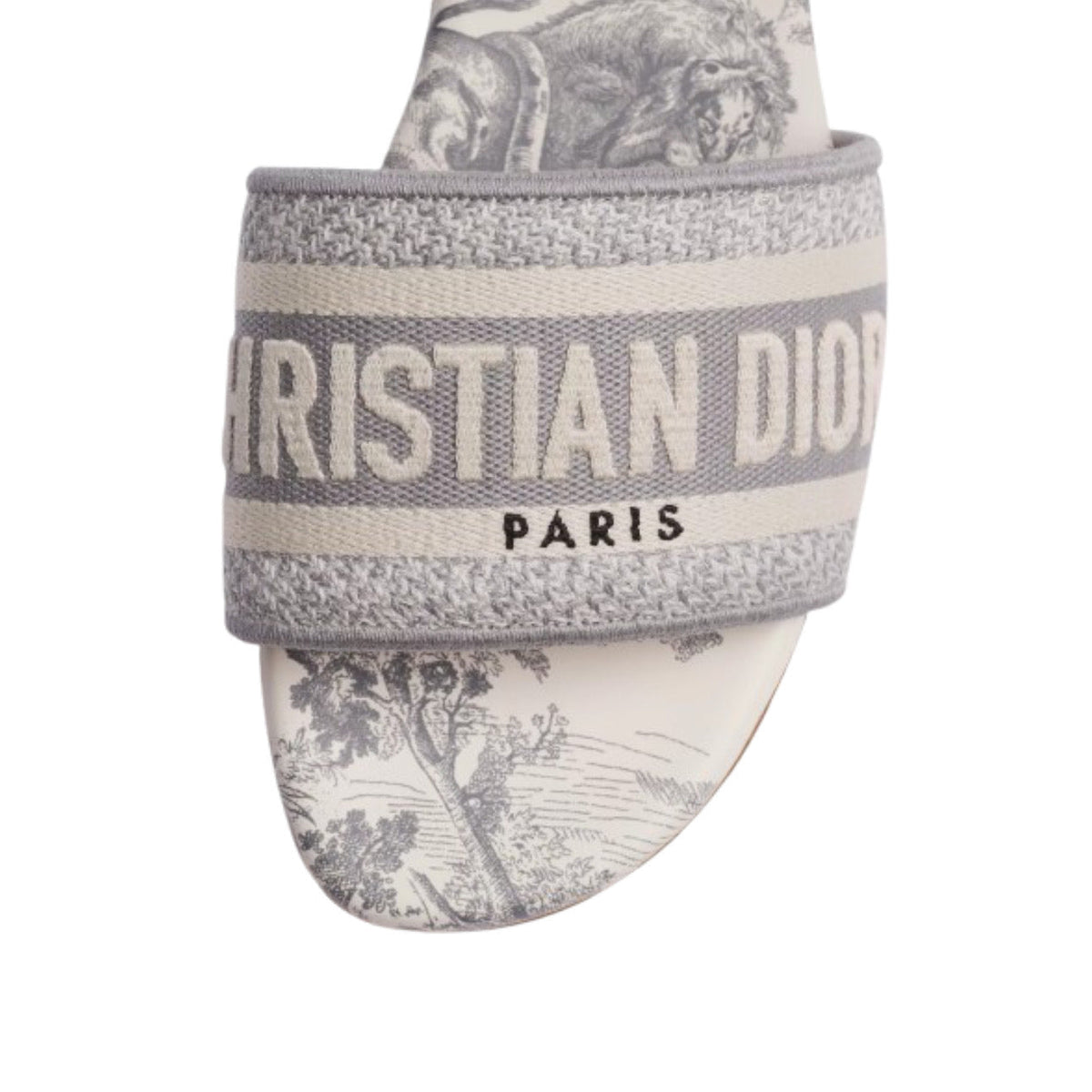 Dior Dway Slide Toile de Jouy 'Grey'
