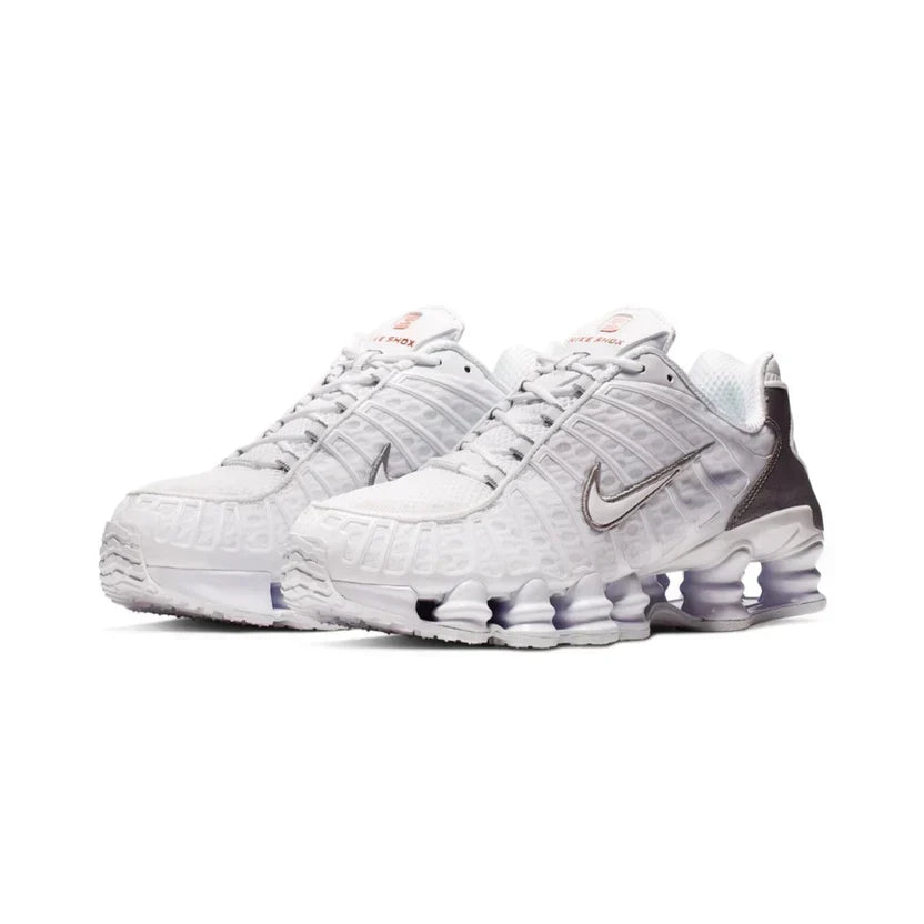 Nike Shox TL 'White / Metallic Silver / Max Orange' – view 3