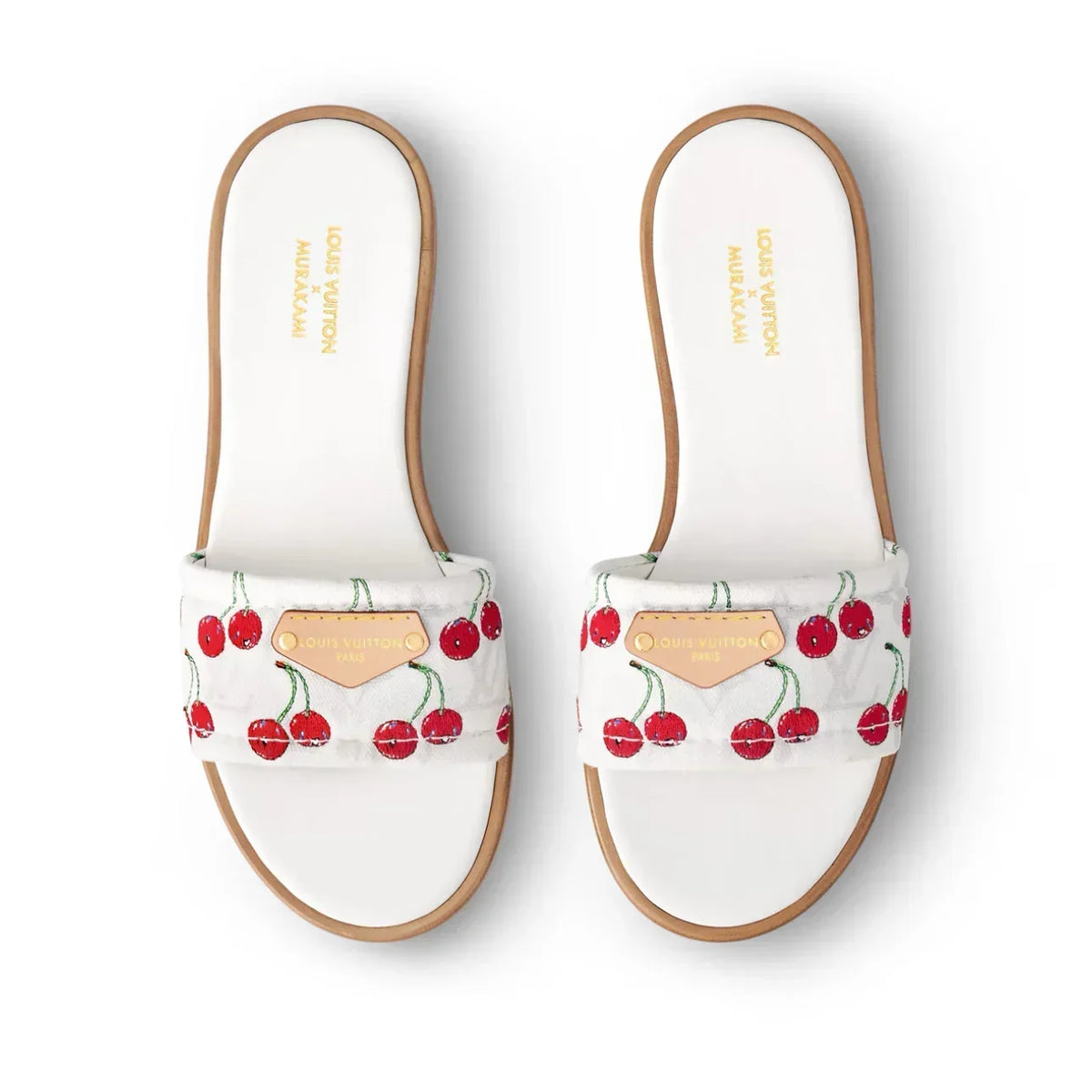 Louis Vuitton Takashi Murakami x Louis Vuitton Cherry Lily Flat Mule 'White' – view 3