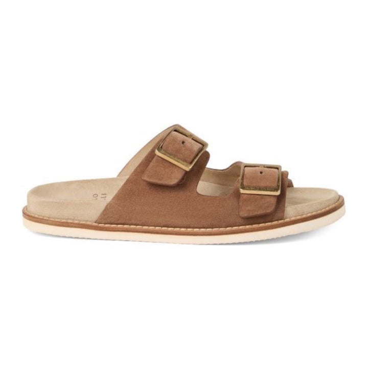 Brunello Cucinelli Double-Strap Suede Sandals 'Beige'
