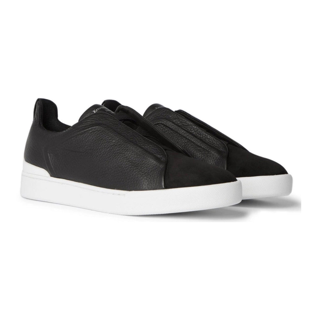 Zegna Triple Stitch Leather 'Black'