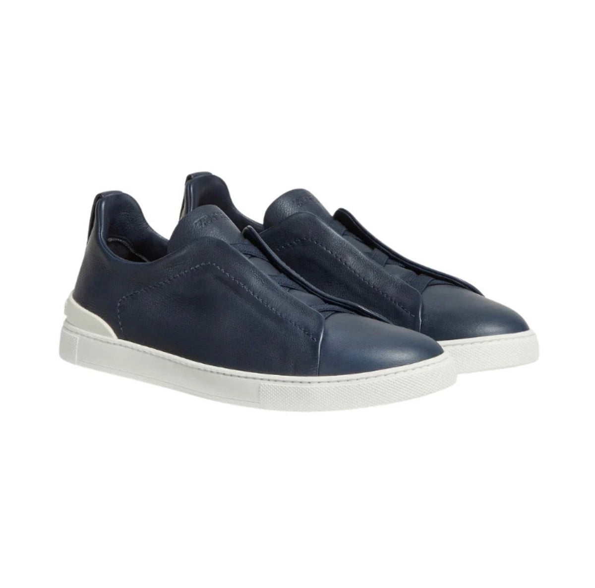 Zegna Triple Stitch Deerskin 'Navy Blue' – view 2