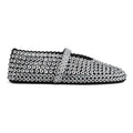 ALAÏA Glass-Embellished Ballet Flats 'Silver'