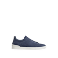 Zegna Grey Mélange Suede Triple Stitch™ Sneakers